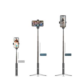 Mobiele Telefoon Tripod Selfie Stick Verborgen Geïntegreerde Frame Bluetooth Live Support Aluminium Stand Legering Multifunctionele Schieten Selfie Stick