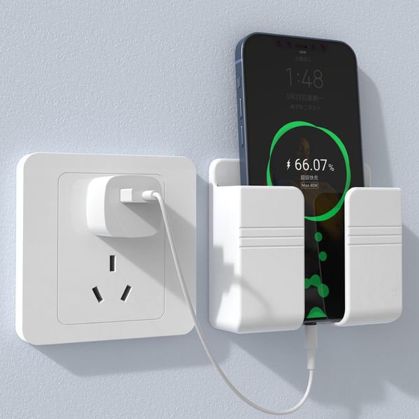 Soporte de pared para teléfono móvil, gancho de carga Universal para Iphone, Xiaomi, IOS, soporte colgante, ganchos, base de carga