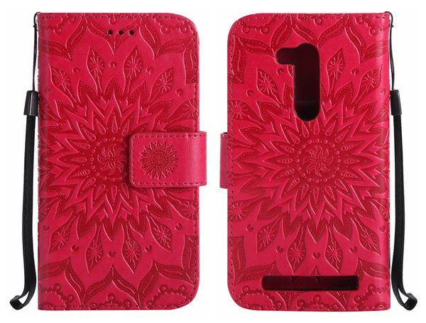 Fundas para teléfonos móviles para ASUS ZenFone ZB452KG ZB551KL ZD552KL GO 4 Selfie Pro funda con tapa de cuero de lujo girasol