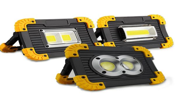 Lámpara de energía móvil, foco Led portátil, luz de trabajo Led, batería recargable 18650, luz exterior para caza, Camping, linterna Led 9289712