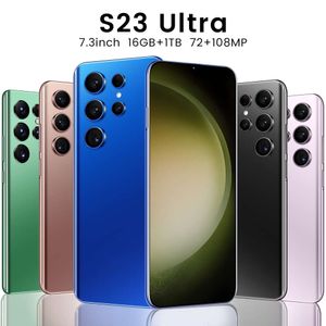 Mobile S23 Ultra True 4G Universal 2 + 16 7,3 pouces grand écran Android Smartphone