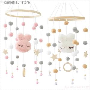 Mobiles # 1 Pc berceau Mobile hochet carillon boules de laine perles lit cloche carillon éolien soins infirmiers chambre d'enfants suspendus décor Q231017