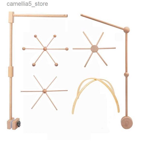 Móviles # 1 PC Bebé Colgador móvil de madera Kit móvil Cuna Marco colgante móvil Cama Juguete Decoración DIY Artesanía Fotografía Accesorios Regalo recién nacido Q231017