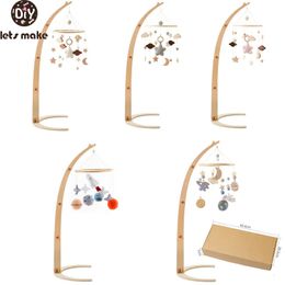 Mobiles 1 Set Baby Rasseln Cartoon Ozean Tiere Anhänger Musik Spielzeug Hängen Krippe Mobile Holz Halter Halterung Arm Geschenk 231017