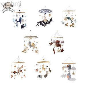 Mobiles # bébé 0-12 mois Boullon de lit en bois mobile mobile suspension hochet de jouet bébé berceau mobile lit en bois de jouet en bois support de bras D240426