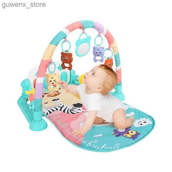 Mobiles # Baby Activity Gym Play Mat Nouveau-né 0-12 mois Développement de tapis Soft Rattles Musical Toys Activity tapis for toddler babies jeux y240415y240417erow