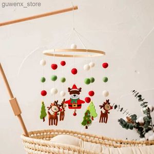 Mobiles # bébé bec de Noël cloche berceau mobiles jouets de jouets projection nourrisson en bois