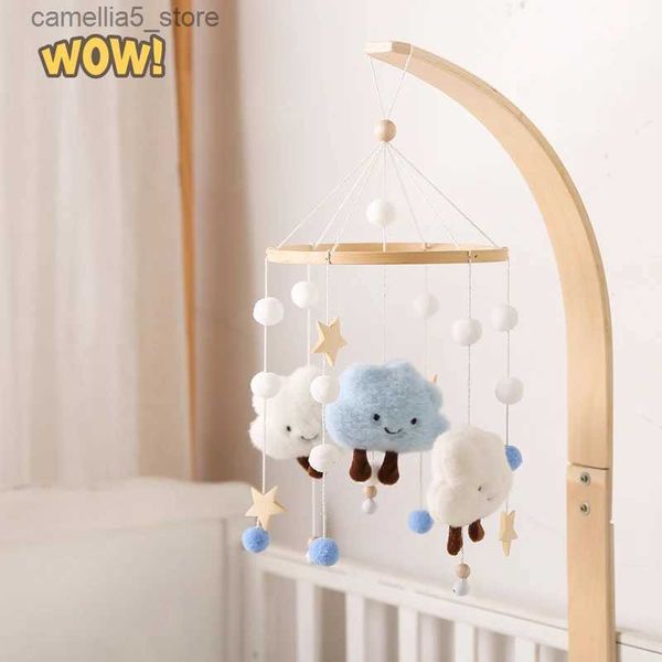 Móviles # Baby Cloud Rattles Crib Mobiles Toys 0-12 meses Bell Caja musical Cama para recién nacidos Carrusel para niños pequeños Q231016