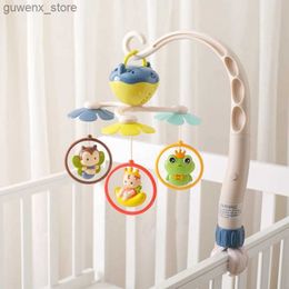 Mobiles # bébé crèche mobile lit animal bell hangle toys est livré avec une boîte de musique lit rotation cloche nouveau-né les jouets suspendus