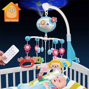 Mobiles Bébé berceau Mobile hochet jouet pour 012 mois infantile rotatif projecteur musical veilleuse lit cloche éducatif né 231215