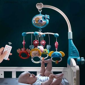 Mobiles# Baby Crib Mobile Rattles Toys Remote Control Star Projection Timing Newborn Bed Bell Toddler Carousel Musical Toy 0-12M Gifts Q231017
