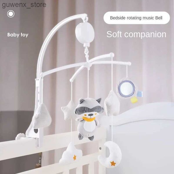 Mobiles # bébé berceau de lit mobile sonnerie sonnerie 360 STAND DE CHAVEUR DE TROJAN ROTATION ROSTAGE REMPLAGE de jouet animal en peluche Coax nouveau-né bébé Crib cloche suspendue jouet y240415y2404175vs8