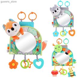 Mobiles # Baby Mirror Car Seat Toys Toys arrière Teether et Crinkle Pape Fun Travel Infant Tymy Time Toys Babies Carseat Toy pour nouveau-nés Cadeaux Y240415Y240417WAC9