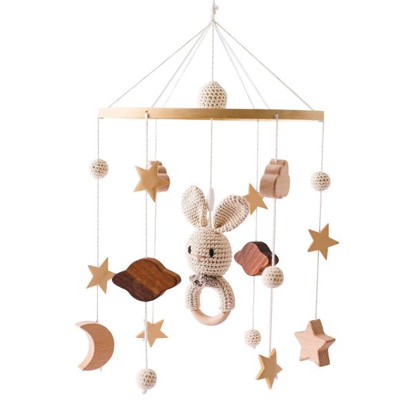 Móviles # Baby Rattles Crib Mobiles Toys 0-12 meses Bell Caja musical Nacida Cuna Cama Bell Sonajeros para niños Carrusel para regalos de juguetes musicales 230919