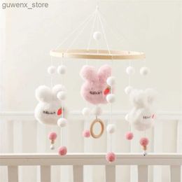 MOBILES# BABY RATTLES CRIB MOBILES TOETS TOETS KATTE KABBIT KABBITEN BED BED Roterende muziek Ratels voor COTS PROJECTIE ZUCHT ZUCHTE TOETOYS Y240412