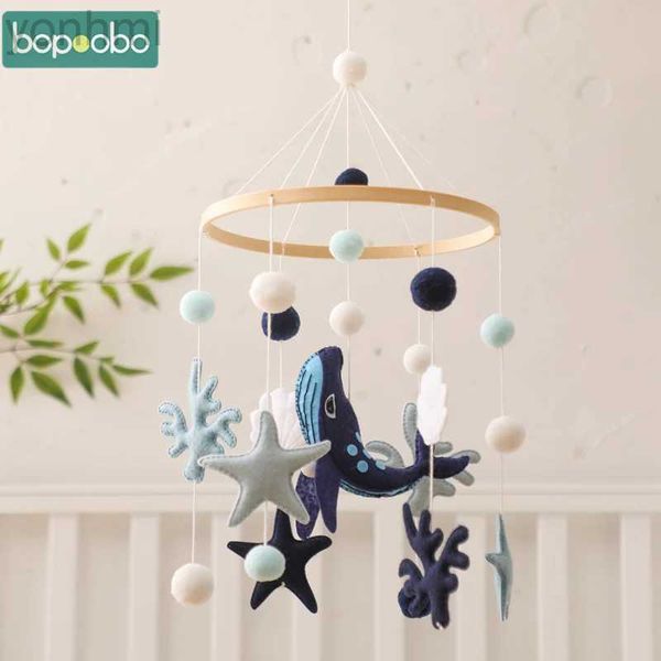 Mobiles # bébé rattles jouets 0-12 mois musical nouveau-né mignon baleine animal lit bell cloche mobile tout-petit carrousel pour les enfants gifts d240426