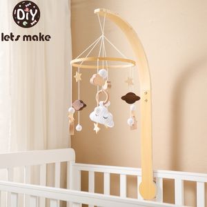 Mobiles# Baby Houten Wolk Hangende Bedbel Mobiele Hangende Rammelaars Speelgoedhanger Wieg Mobiele Bedbel Houten Speelgoedhouder Armbeugel Kid Geschenken 230919