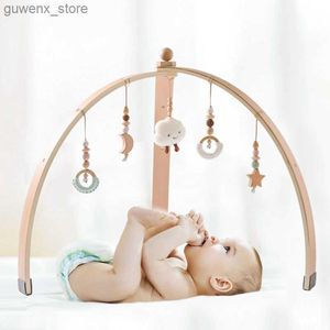 Mobiles # bébé en bois jeu gym mobile suspension des jouets sensoriels Activité triangulaire gymnase de chambre bébé décorations de suspension