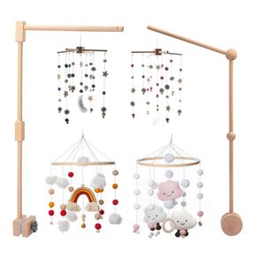 Mobiles Bite Bites Houten Bedbel Baby Mobiele Beugel Sok Rammelaar Voor geboren Speelgoed Ontwikkelen DIY Accessoires Wieghouder Armbeugels 231017