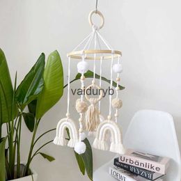 Móbiles # boho arco-íris macrame tapeçaria pingente sala de fundo arte da parede decoração para casa pendurado mão-tecido borla sonho catchervaiduryb