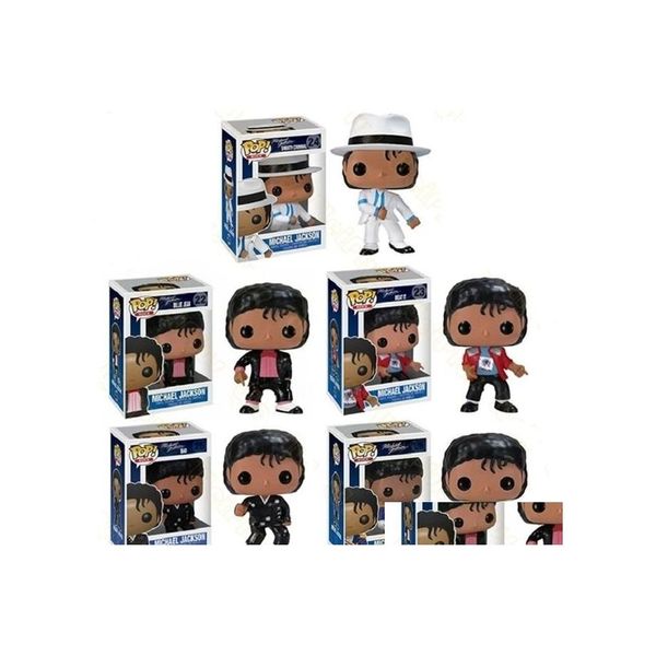 Móviles # Funko Pop Beat It Michael Music Star Pvc Figura de acción Colección Modelo Niños Juguetes para niños Regalo de cumpleaños C1118 Drop Del Dhaoz