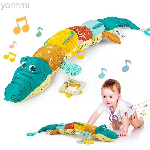 Mobiles # bébé bébé musical en peluche animal de crocodile