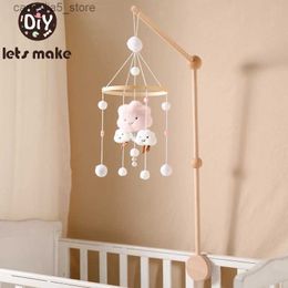 Mobiles # Faisons des hochets pour bébé Mobiles de berceau jouet support de cloche de lit boîte à musique 0-12 mois Mini carrousel en coton nuage pour Projection de lits Q231017