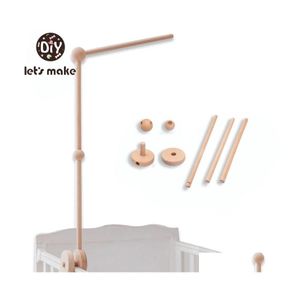 Mobiles# Lets Make Baby Holzbett Glockenhalterung Mobile Hängende Rasseln Spielzeug Kleiderbügel Krippe Holzhalter Arm 211021 Drop Lieferung Kindermatte Dhhf9