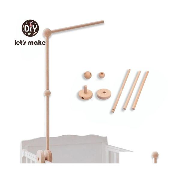 Mobiles # Permet de faire bébé lit en bois support de cloche mobile suspendu hochets jouet cintre berceau support en bois bras 211021 livraison directe tapis pour enfants Dhhf9