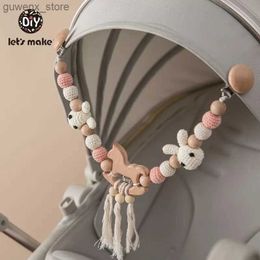 Mobiles # Lets faire du bois de bébé lit de bébé pagayage de jouet de faire un oiseau de bruit en forme d'éléphant perles de crochet bracelet Pram clip bébé hochet y240412