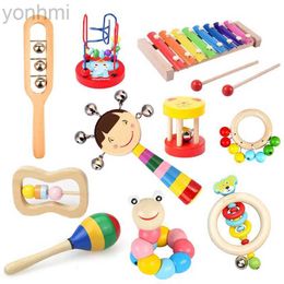 Mobiles # Montessori Wooden Rattles for Baby Crib Toys Baby Rattle Educational Musical Wooden Toys Children Games Baby Toys 0 12 mois D240426