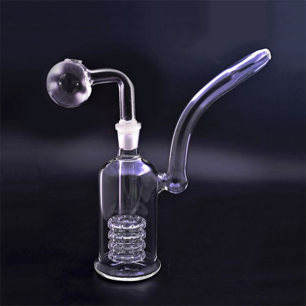 Bangs bécher en verre Mobius Nano avec dôme Matrix cage à oiseaux Perc barboteur de 8 pouces Conduites d'eau Recycleur Dab Rigs avec tuyaux de brûleur à mazout de grande taille