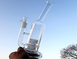 Mobius Glass Bong Stereo Dabs Ligas de aceite de hierbas Doble Matriz Estereo Perc Glass Fab Glass Bong Dos estilos Famburas Junta 188MM6080171
