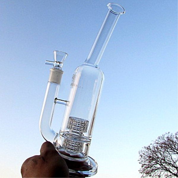 Mobius Glass bong Stereo dabs plates-formes pétrolières aux herbes Double Stereo Matrix Perc base lourde fab verre bong deux styles famale joint 18.8mm