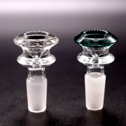 Mobius bol en verre toboggan fleur pour bang narguilés avec mailles verre screen18.8mm 14.4mm joint bols conduites d'eau et bangs fumer