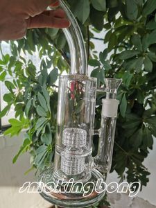 Mobius Glass Water Bongs Narguilés Stereo Matrix perc 18 mm d'épaisseur en verre huile Dab Rigs Tall Bongs Pipes à eau Banger