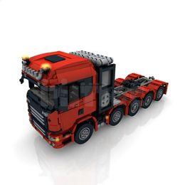 MOC-37157 RC personnalisé 10x4 6 Slt Truck - Red by Efferman Building Block Model épissé électrique Puzzle Toy Kids Gift 240428