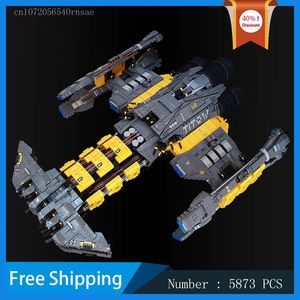 MOC Bouwstenen Battlecruiser Space Ship Fregat Corvette Battleship Diy Bricks Model Assemble Toys Christmas Gift Children