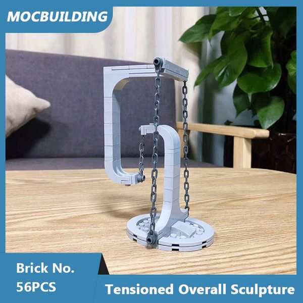 MOC Blocs Blocs Tensiond Sculpture Modèle de sculpture globale DIY Assemblé Bricks Physics Balance Anti-Gravity Creative Toys Gift 56pcs