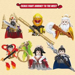 MOC Chinois Movie Journey to the West Figures Monkey King King Golden Hoop Model Kids Blocks Toys Cadeaux pour garçons Girls Jugutes