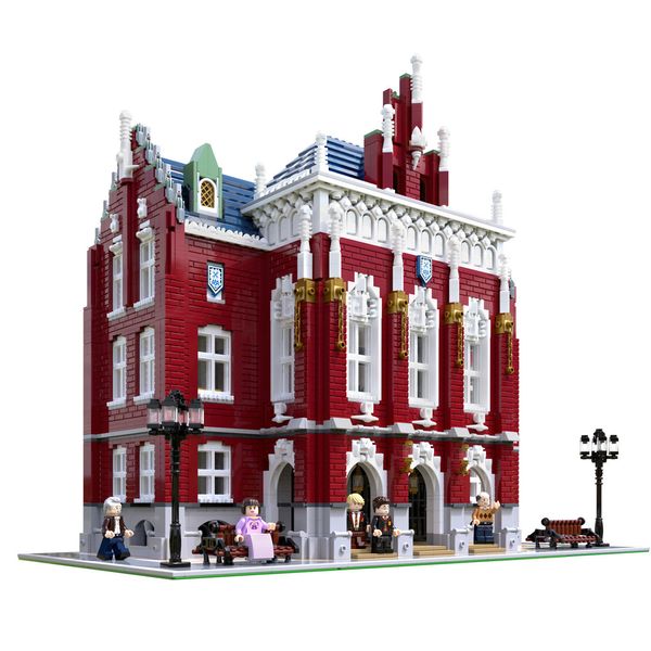 MOC City Streetview Series The Brickstive Havana Cafe Bike Shop University Post Modèle Blocs de construction modulaires Briques Jouets Cadeaux LJ200928