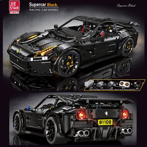 MOC F12 Super Sport Black Racing Car Building Blocks Nieuwe hightech 91102 3097pcs Creative Model RSR Bricks Toys Children Bicks Kids Birthday Toys Christmas Gifts