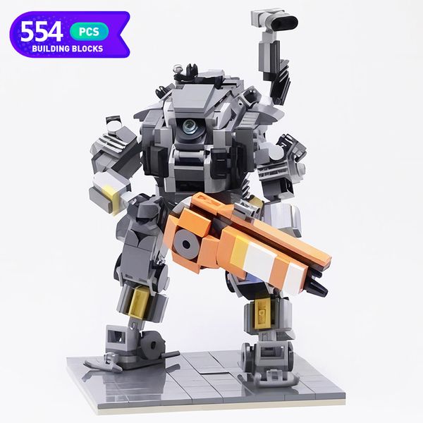 Serie de juegos MOC Titanfalled II Mecha Robot Blocks Builds Modelo de ensamblaje de la clase Ion Titan Mecha Brick Toy Children Regalo