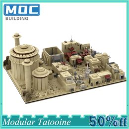 MOC Jabba's Palace Tatooine Architecture Modular Palace Building Buildings Buildings View Street View 3D Modèle Bricks Kids Toys Gift