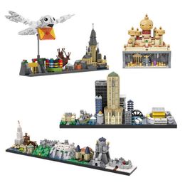 MOC Magic Space Wars Jurassic Skyline Bouwstenen Kit Terug Naar De Toekomst Architectuur Kasteel Bouwstenen Speelgoed Voor Kinderen AA220317