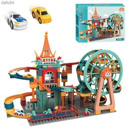 Moc Marmer Race Run Kasteel Blokken Paradijs Auto Actiefiguren Vrienden Kinderen Educatief Bricks Speelgoed Kinderen Jongens Kerstcadeaus L230522