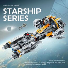 MOC Space Interstellar Fighter Starship Model Bouwsteen Creative Star Movie Outer Space Machine Assembly Bakstenen Sets Kinderkinderen Kerstspeelgoed Geschenken