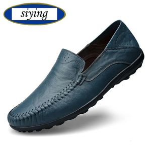 Moccasins 858 Lognes italiennes pour hommes Slip respirant sur un bateau mâle formel plus taille authentique cuir mascu chaussures de chaussures décontractées 240109 939