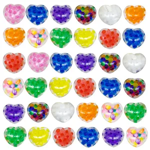 Mochi Squishy Toys Bead Ball Love Shuizhu Grape Ball Squeeze Toys Bola de descompresión Pellizcar Corazón de melocotón Día de San Valentín Relajarse y aliviar el estrés Juguetes para niños