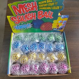 Mochi Squishy Toys vent color beads grape ball colorful hand pinch funny creative water polo pinch